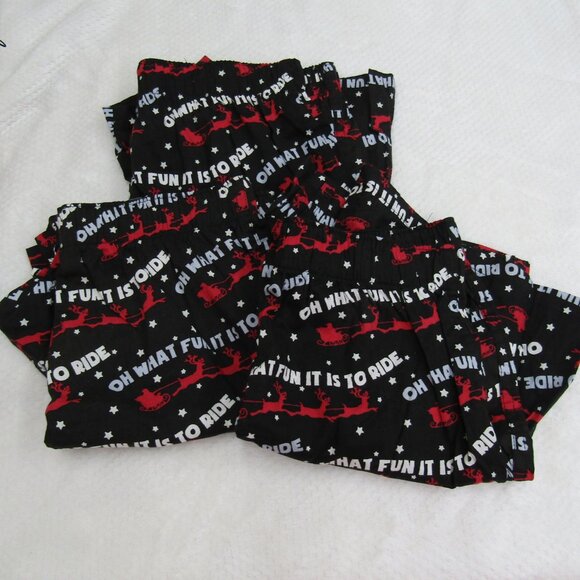 Chirstmas Shorts Men's Junoir XS Black Red  lot of 3 - Picture 1 of 6